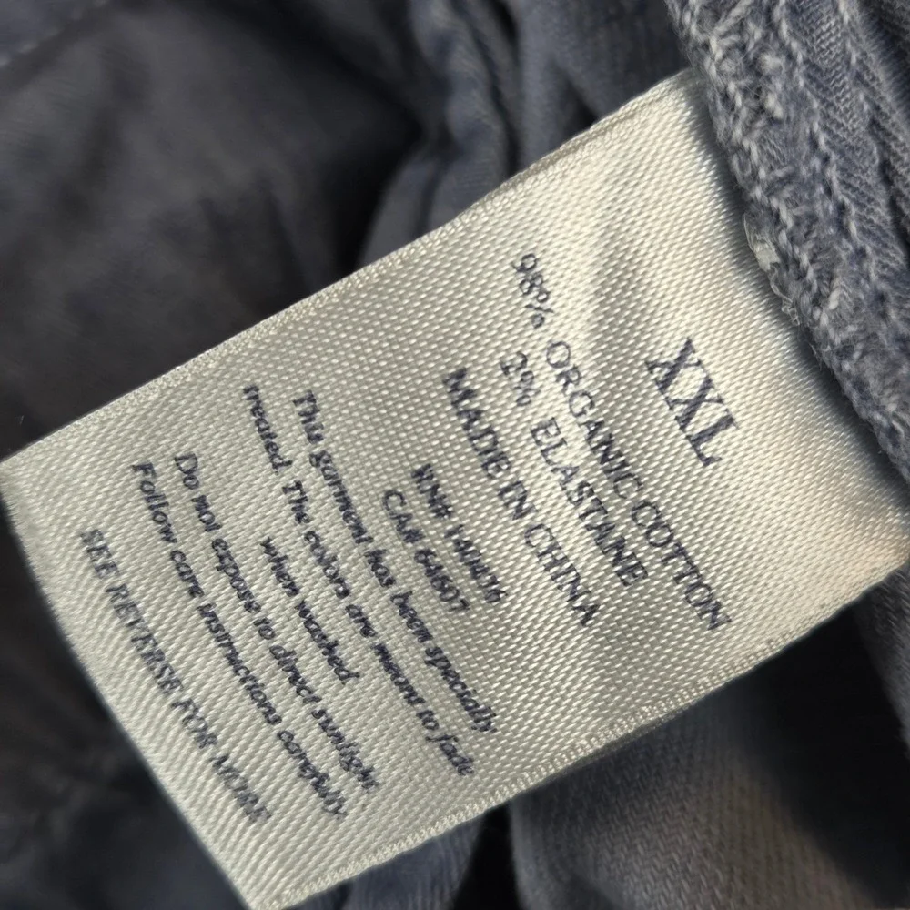 Faherty Brand Mens Essential Drawstring‎ Shorts Blue Gray Organic Cotton XXL